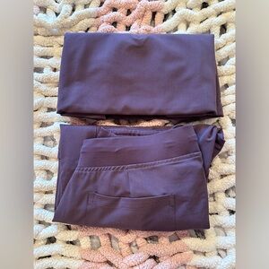 Mandala Scrubs Purple Set - 6 Pocket Top (M) + Straight Leg Pants (M)